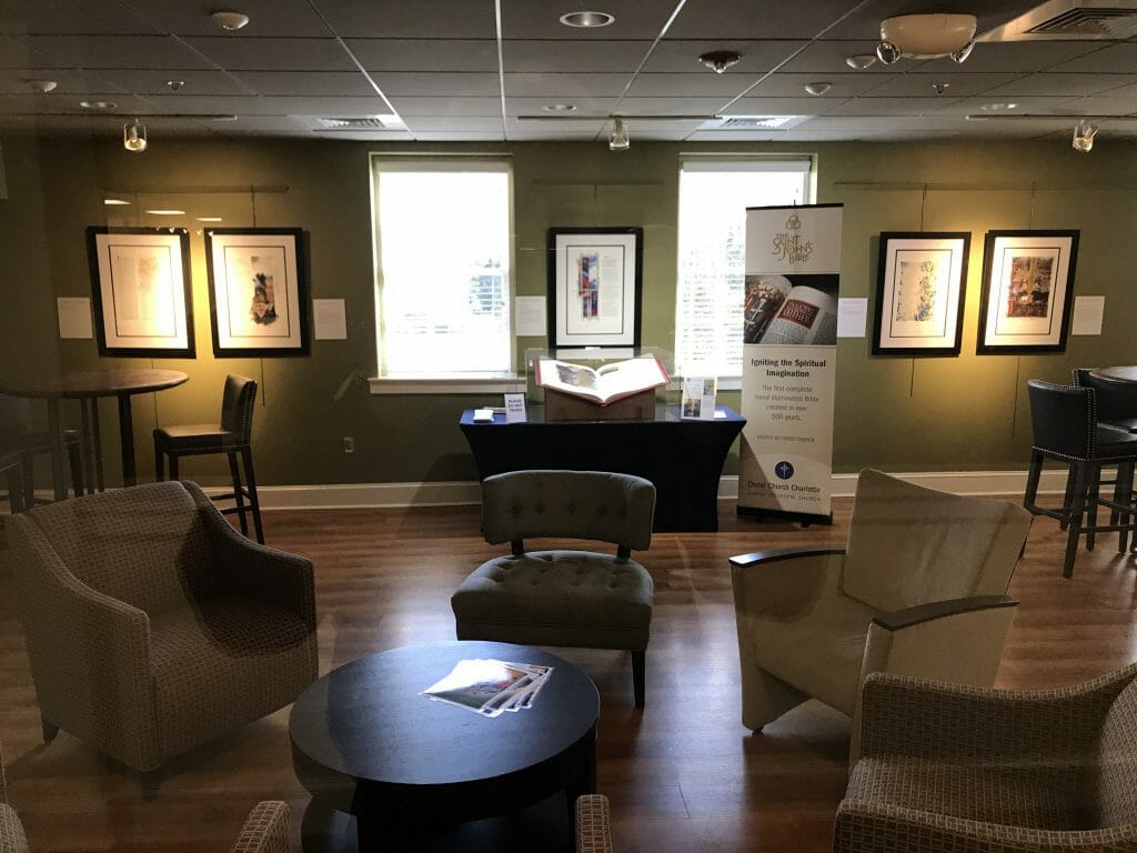 Christ Church in Charlotte, NC, displays their volumes in the Good News Café for use in and around various Bible study groups.