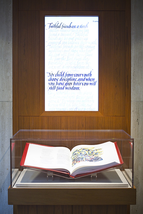 Photo: Volume Three of Mayo Clinic’s Heritage Edition (Wisdom Books) resides in a case made by Mayo Clinic’s in-house team of carpenters at Saint Marys Hospital in Rochester, Minnesota.  