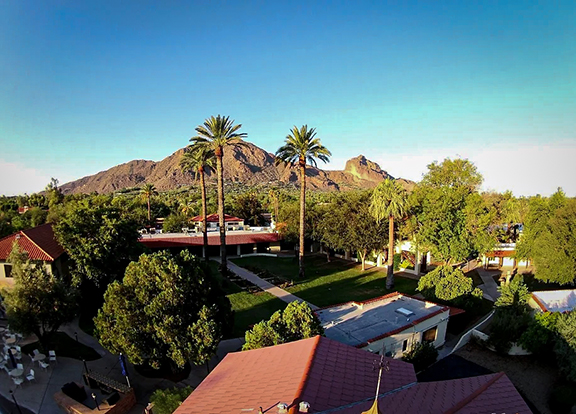 Photo courtesy of the Franciscan Renewal Center: The Casa lies at the heart of Paradise Valley, under the protective gaze of Camelback Mountain.