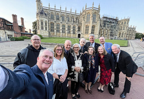 Eleven members of The Saint John’s Bible team (including the benefactors of this Bible) were present at Windsor Castle to present the Dedication page to the Royal Library.