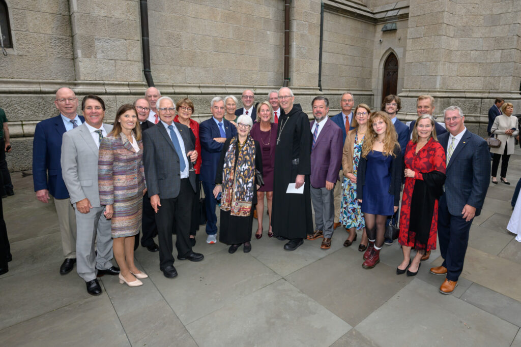 A group of more than 20 College of Saint Benedict and Saint John’s University dignitaries andalumni made the trip to New York City, including Fr. John Klassen and Prior Eric Hollas.