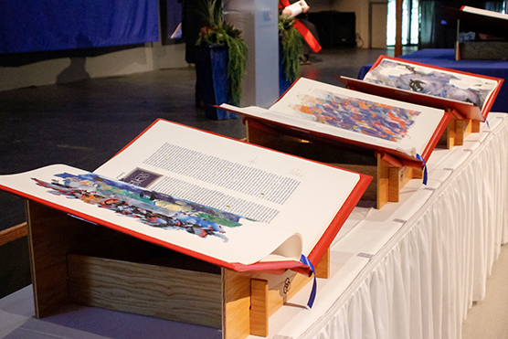 The Heritage Edition of The Saint John’s Bible is a full-size, fine-art reproduction of The Saint John’s Bible, completed under the artistic direction of Donald Jackson, the artist behind the original manuscript.