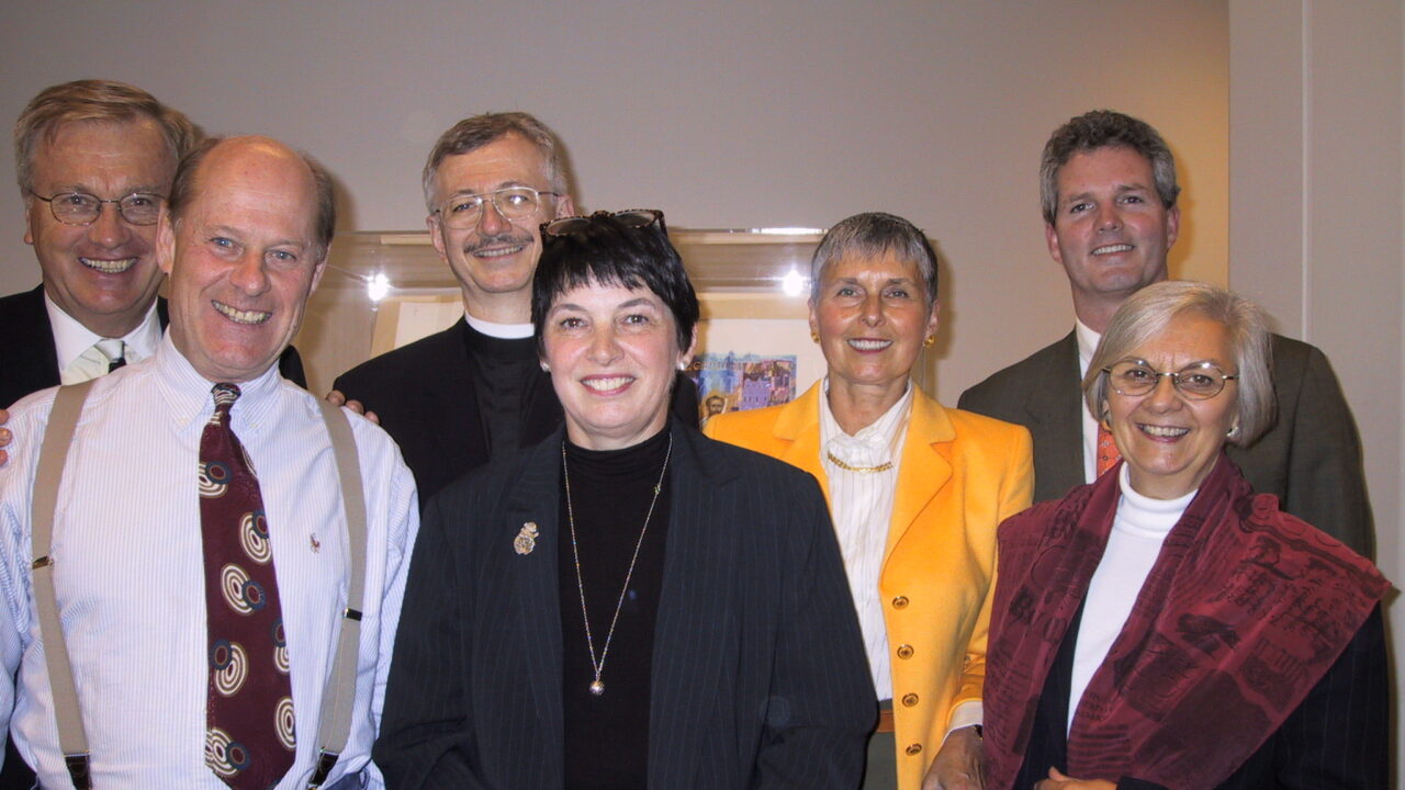 Front left to right: Donald Jackson, Carol Marron, Mabel Jackson; Rear left to right: Jack Hoeschler, Dietrich Reinhart, Linda Hoeschler, Rob Culligan at the Minneapolis Institute of Art in the early 2000s.