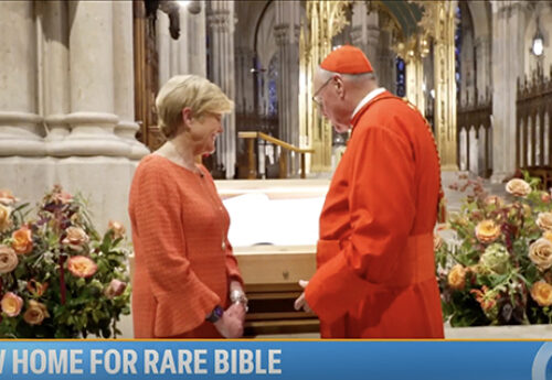 NBC’s Anne Thompson interviews His Eminence Timothy Cardinal Dolan Archbishop of New York in St. Patrick’s Cathedral for the Today Show.