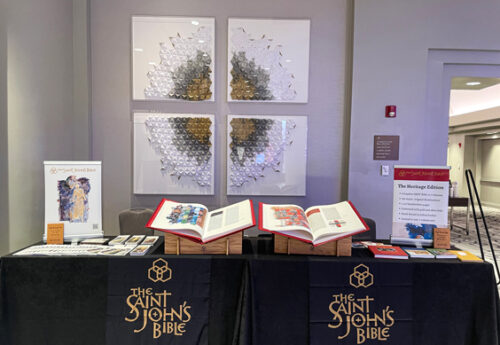 Many meeting attendees got the chance to experience the Heritage Edition of The Saint John’s Bible during the conference.